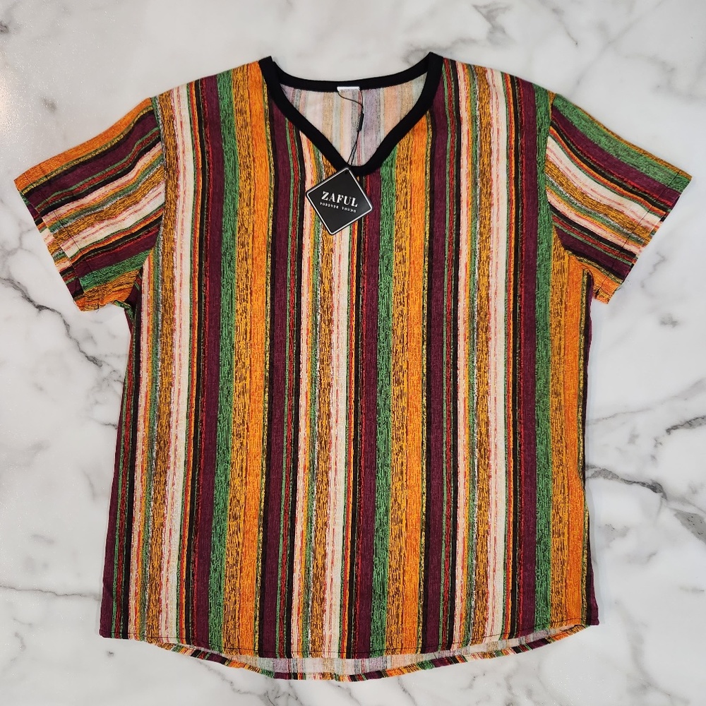 Zaful Vertical Stripe Shirt